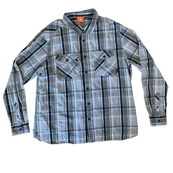 Mens Merrell Plaid‎ Long Sleeve Button-Down SZ XXL - Picture 1 of 6
